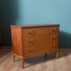 Commode scandinave en frêne des années 1950