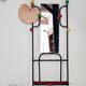 Cloakroom metal coat rack with balls from the 60s