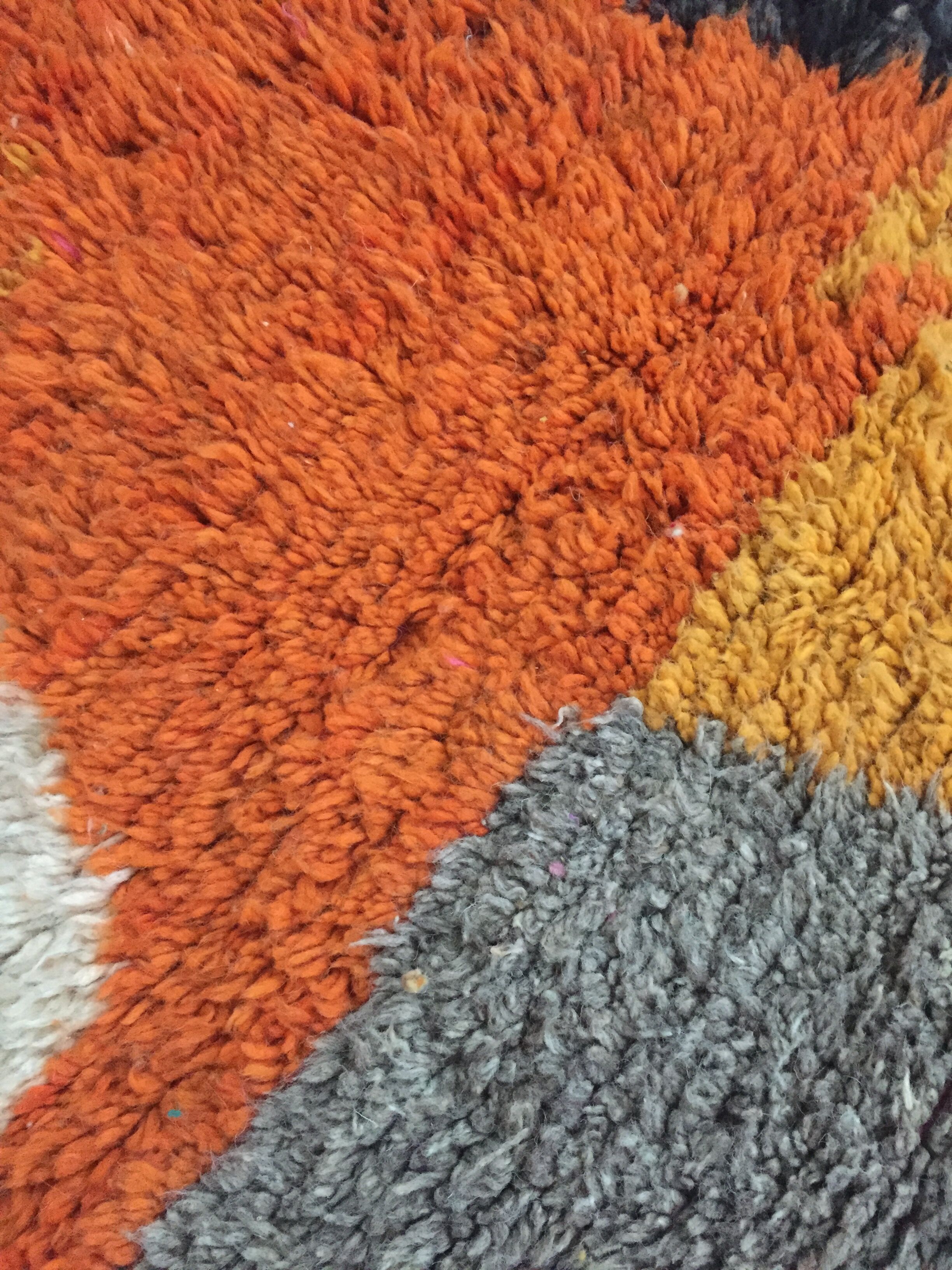 Moroccan Berber boujaad carpet with colored flat areas 193x115cm