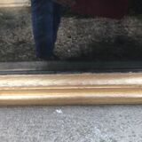 Golden mirror with sheet 151 x 103 cm