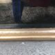 Golden mirror with sheet 151 x 103 cm