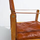 Kaare Klint Safari Chair in Oak and Leather by Rud Rasmussen