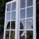 Oak window H96,8xL80,5cm old small tiles