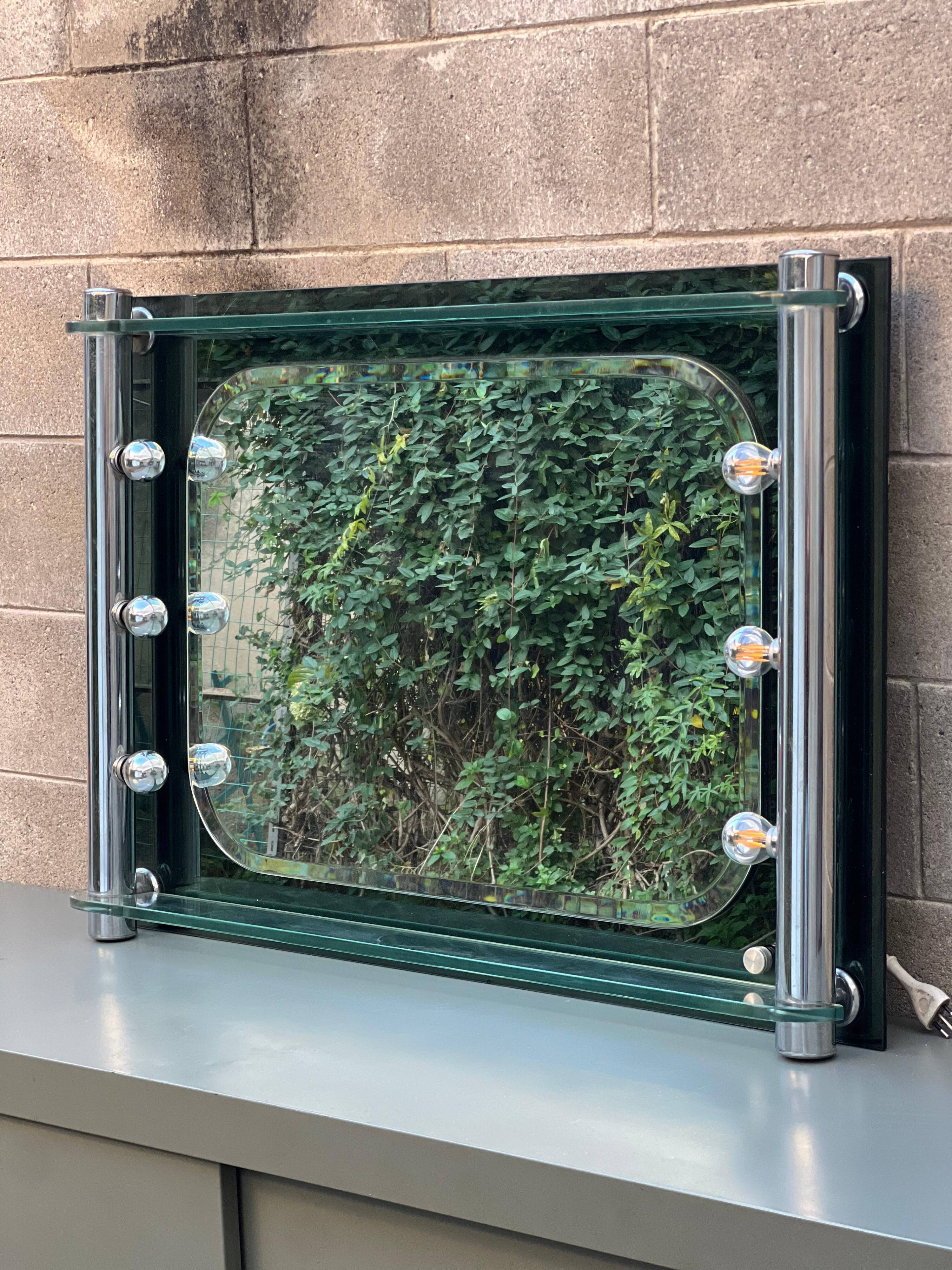 Vintage Italian Vanity Mirror with Lights, makeup art stylish fashion mirror