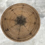 Bamboo stool 50s Decoration natural wood rattan wicker Vintage Plant Door
