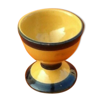 Old shell glazed terracotta eggcup