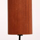 Vintage Temde Hanging Lamp with Teak and Raffia 1960s Germany.