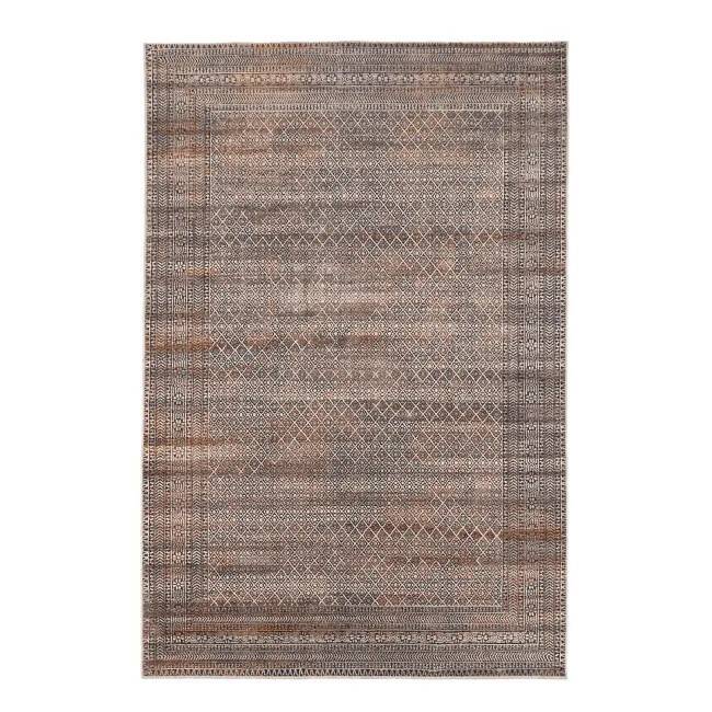 HAKI brown oriental wool rug