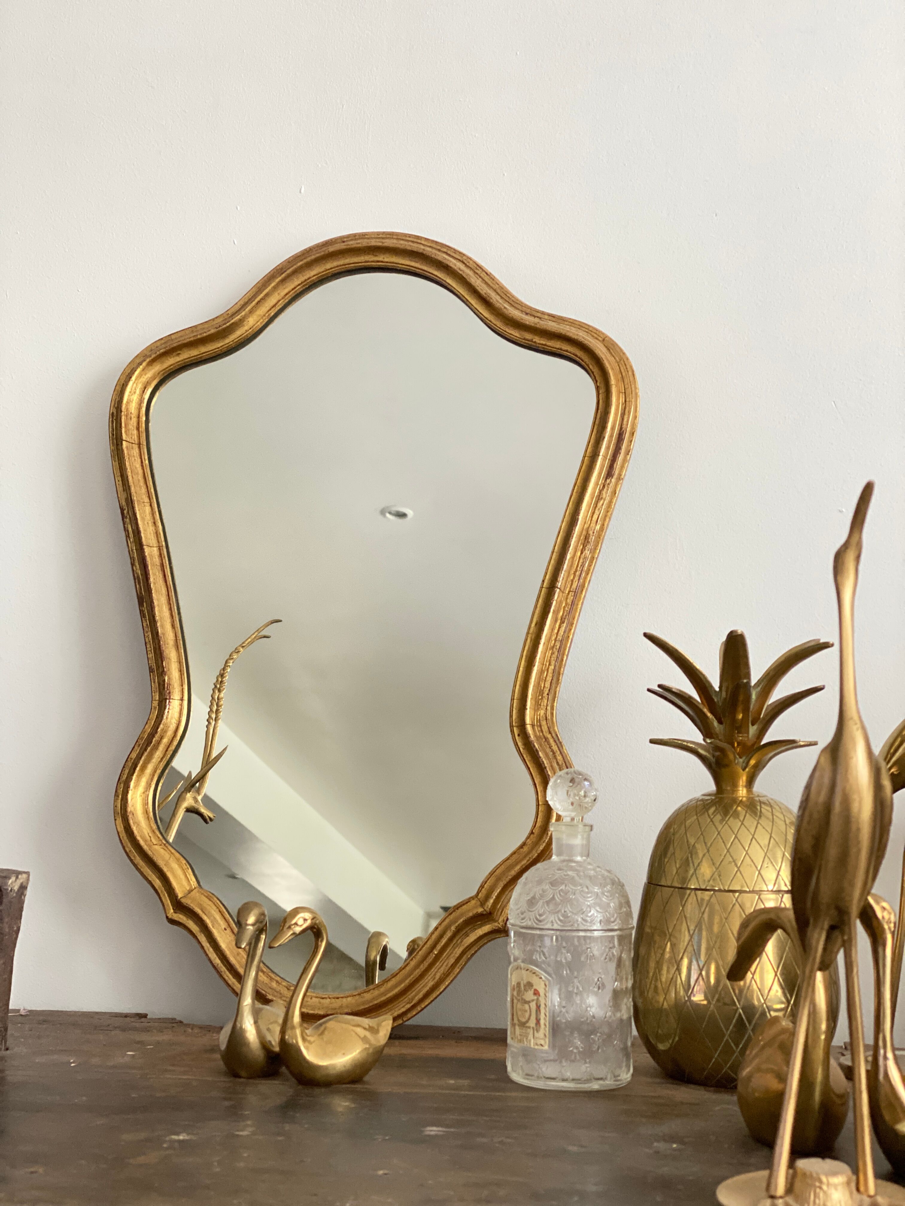Old gilded mirror