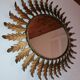 Oval sunburst mirror with leaves of acanthus 1960s