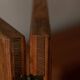 Vintage wooden room divider 3-part room screen in pine