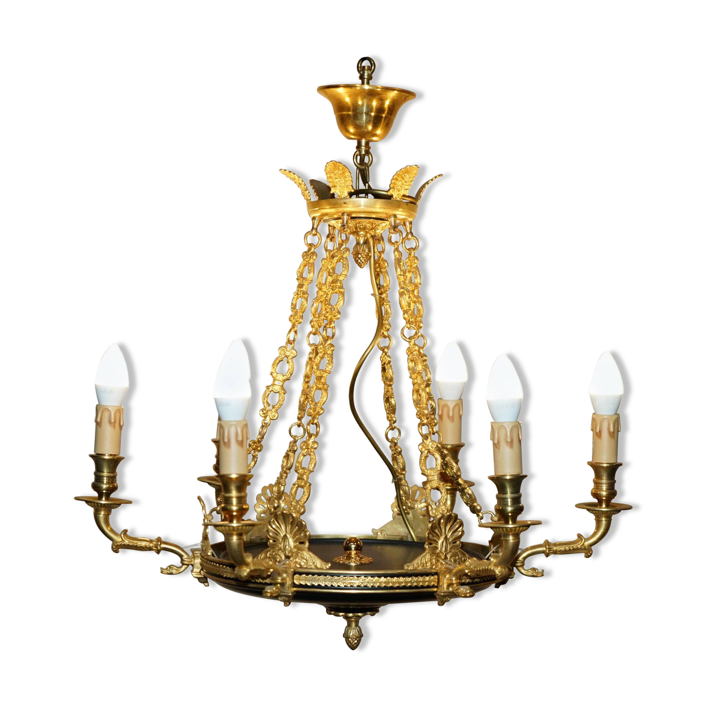 24-carat gold-plated bronze chandeliers L'Originale Italy