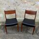 Vintage Scandinavian chairs in wood and leatherette restored