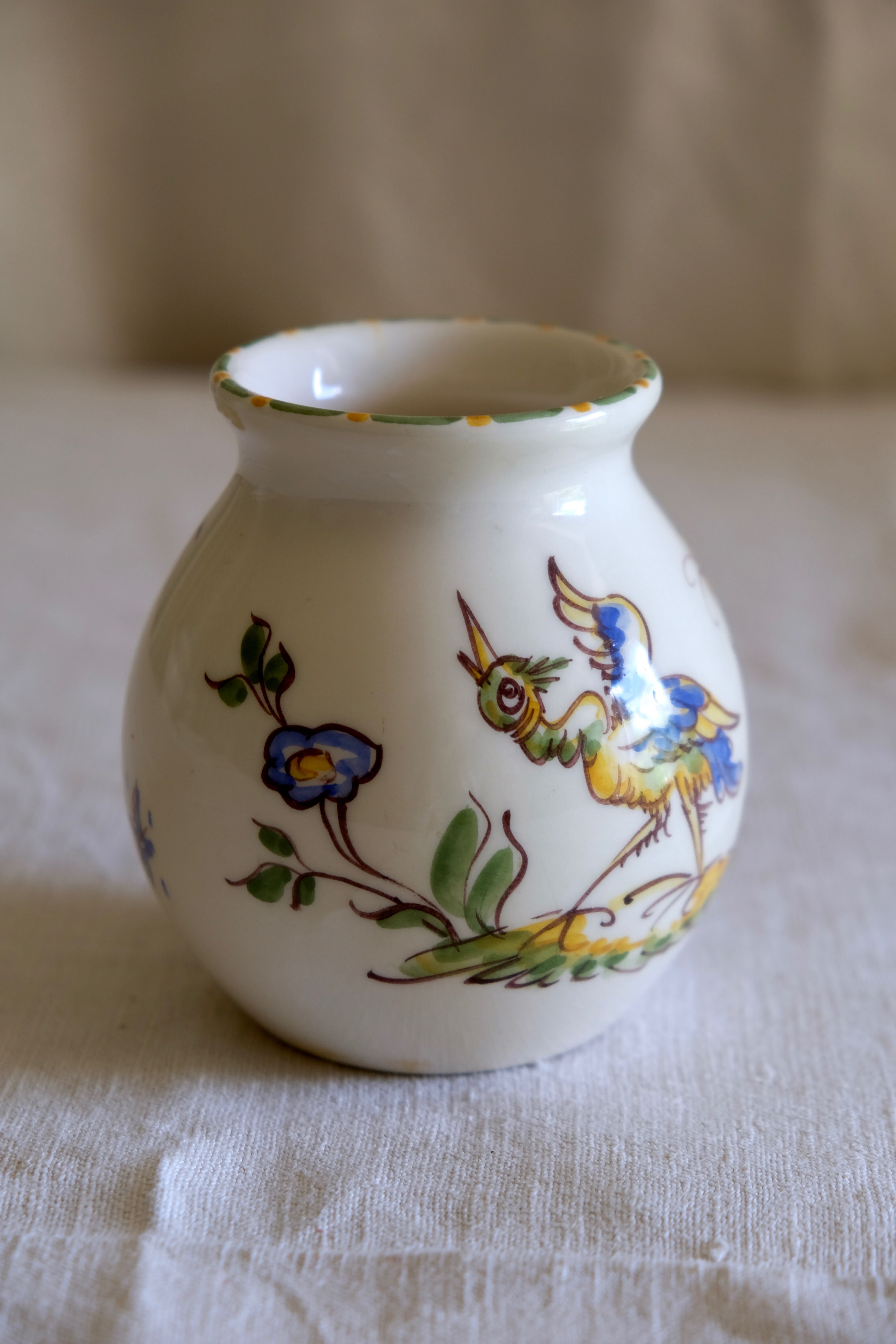Moustiers earthenware vase