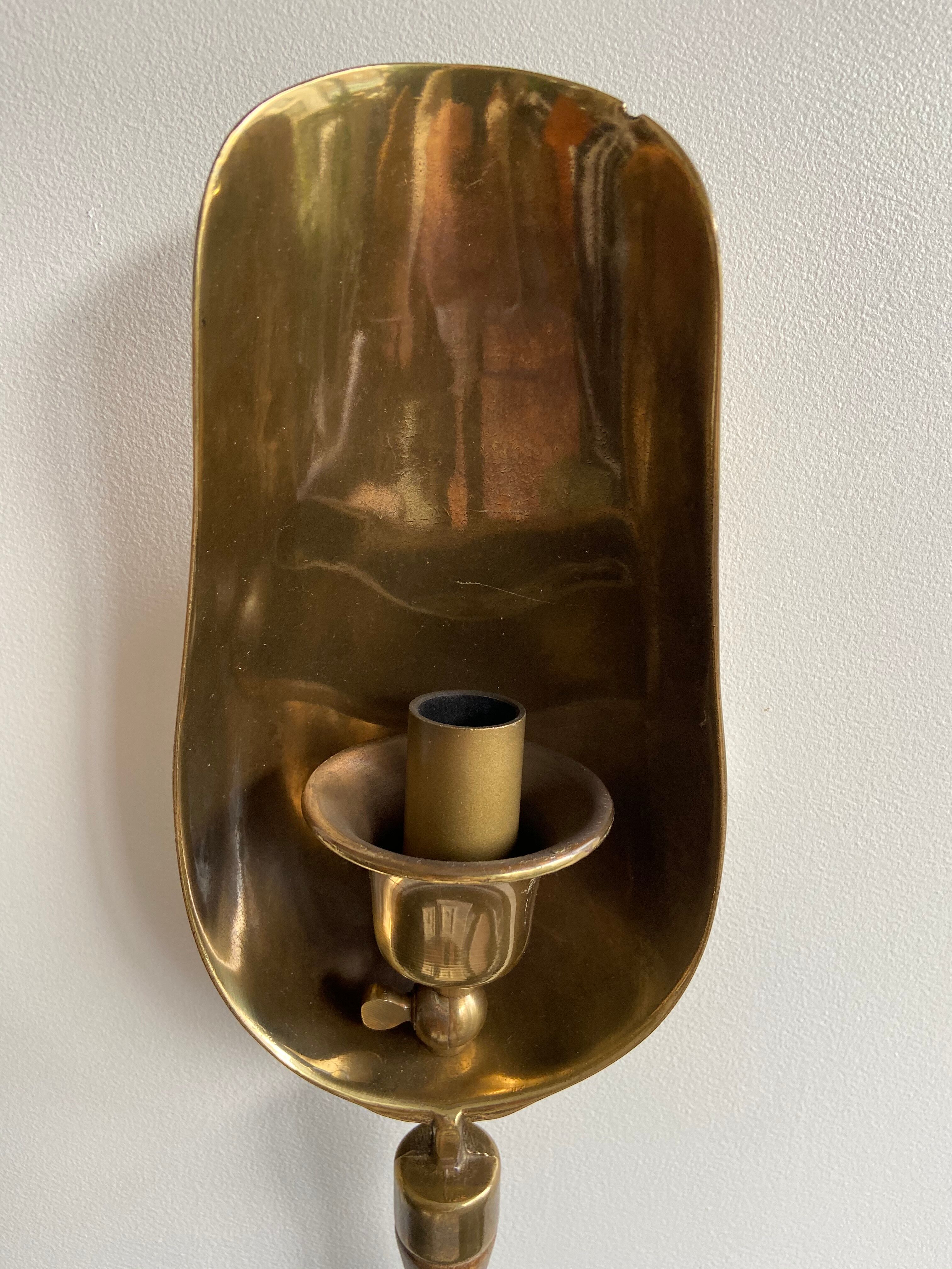 Pair of wall sconces tea shovels