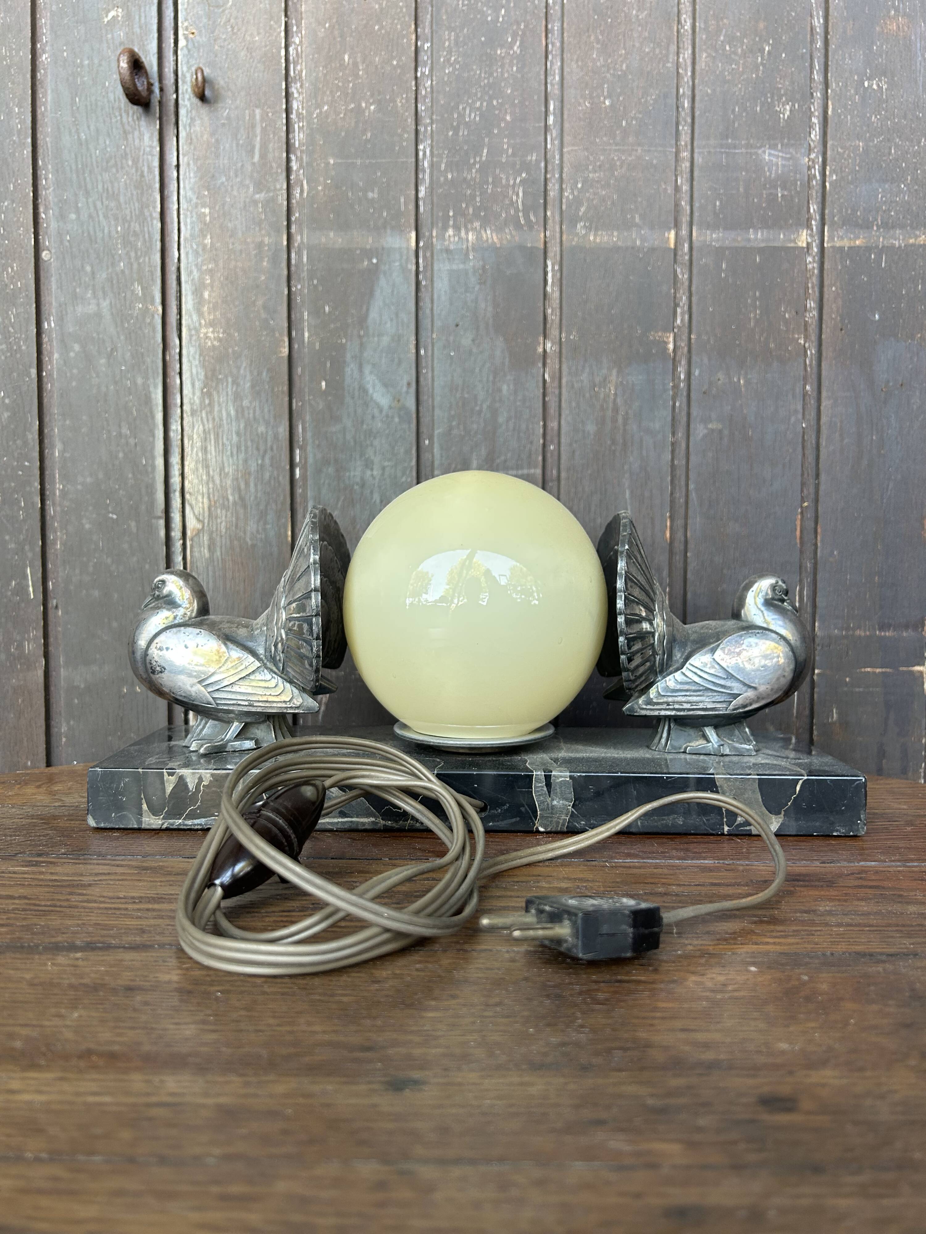 Vintage Art Deco lamp signed Perrina.