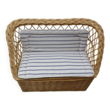 rattan bench chest