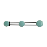 Porte manteau vintage 3 patères métal bleu et noir