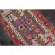 Vintage Turkish hand-knotted wool cotton beige runner rug  114x362