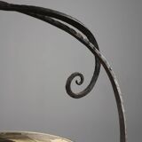 Glass and metal Art Deco Fruit Bowl, France 1920s