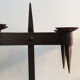 Pair of brutalist wrought iron candlesticks
