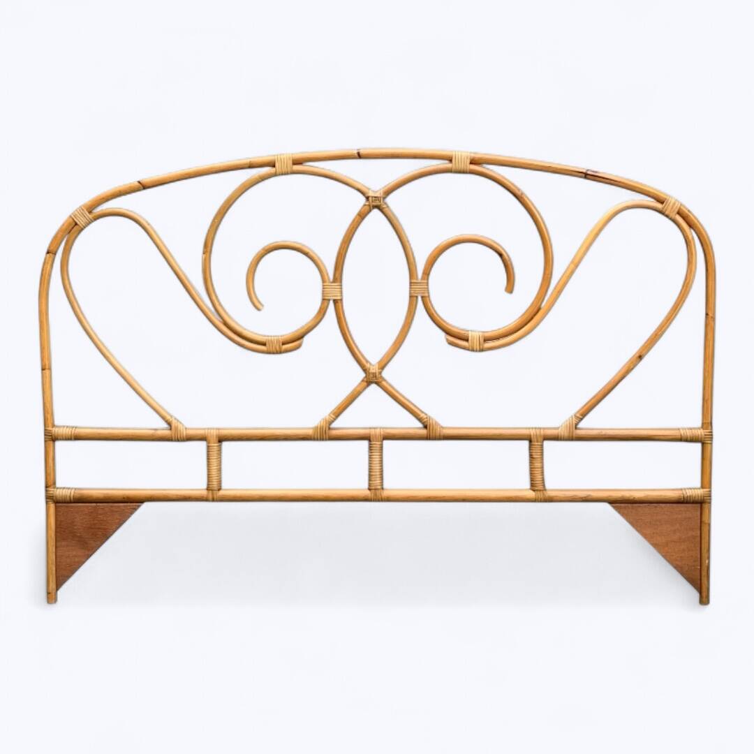 Vintage rattan headboard 1980