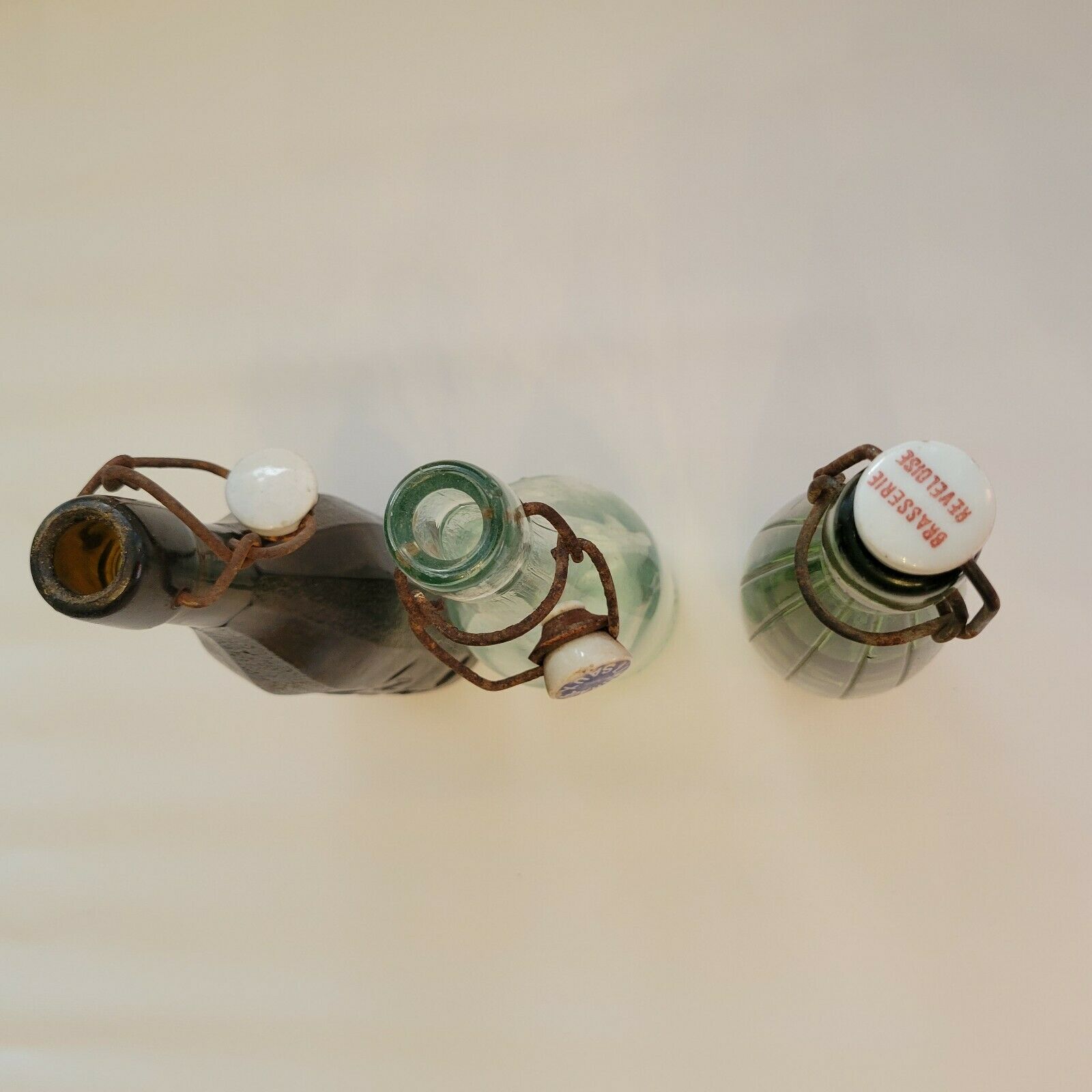 Set of 3 old bottles lemonade / water / beer / soda