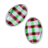 Set of 2 Sarreguemines and Digoin dishes in the Sousse model, Scottish pattern.