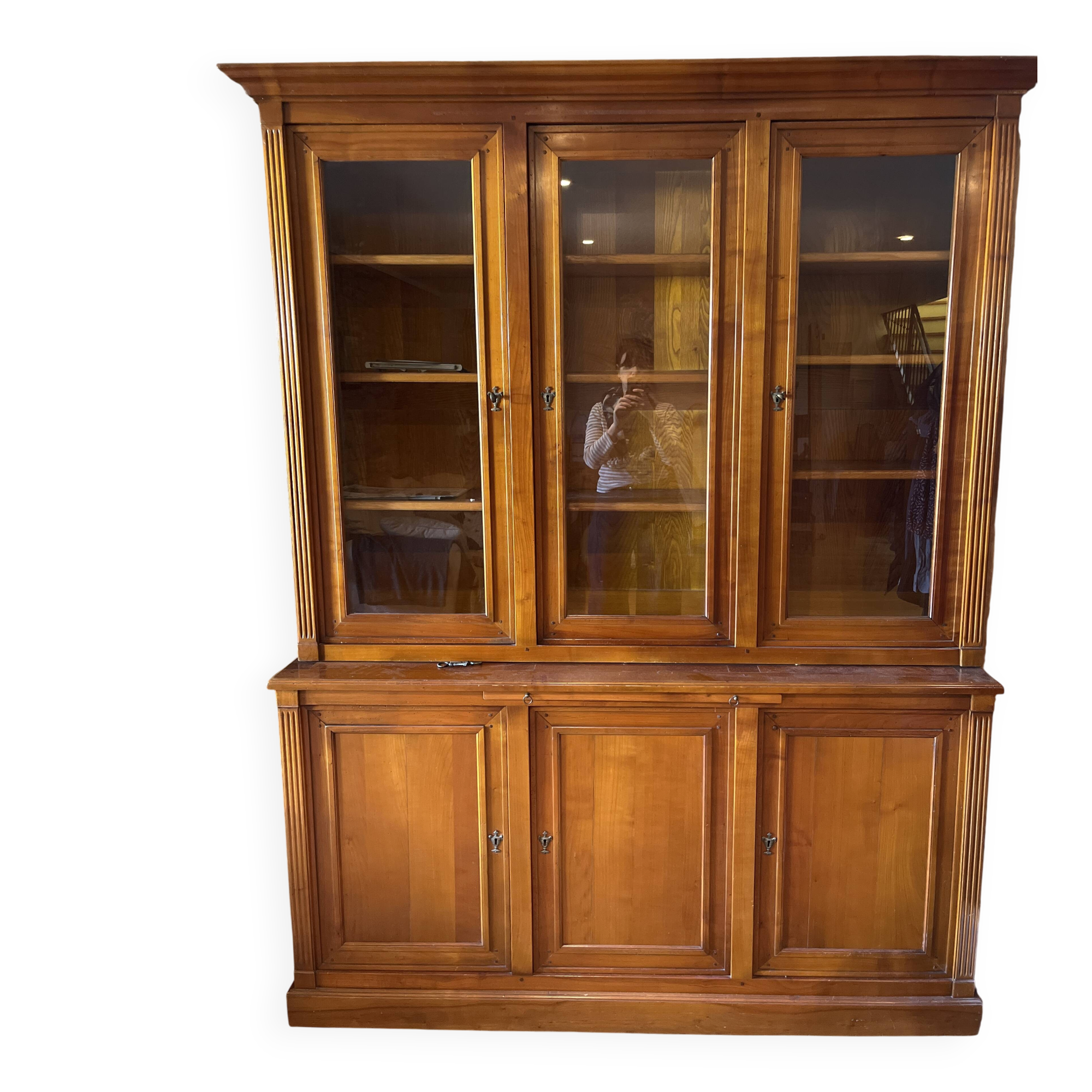 Grange library in cherry wood