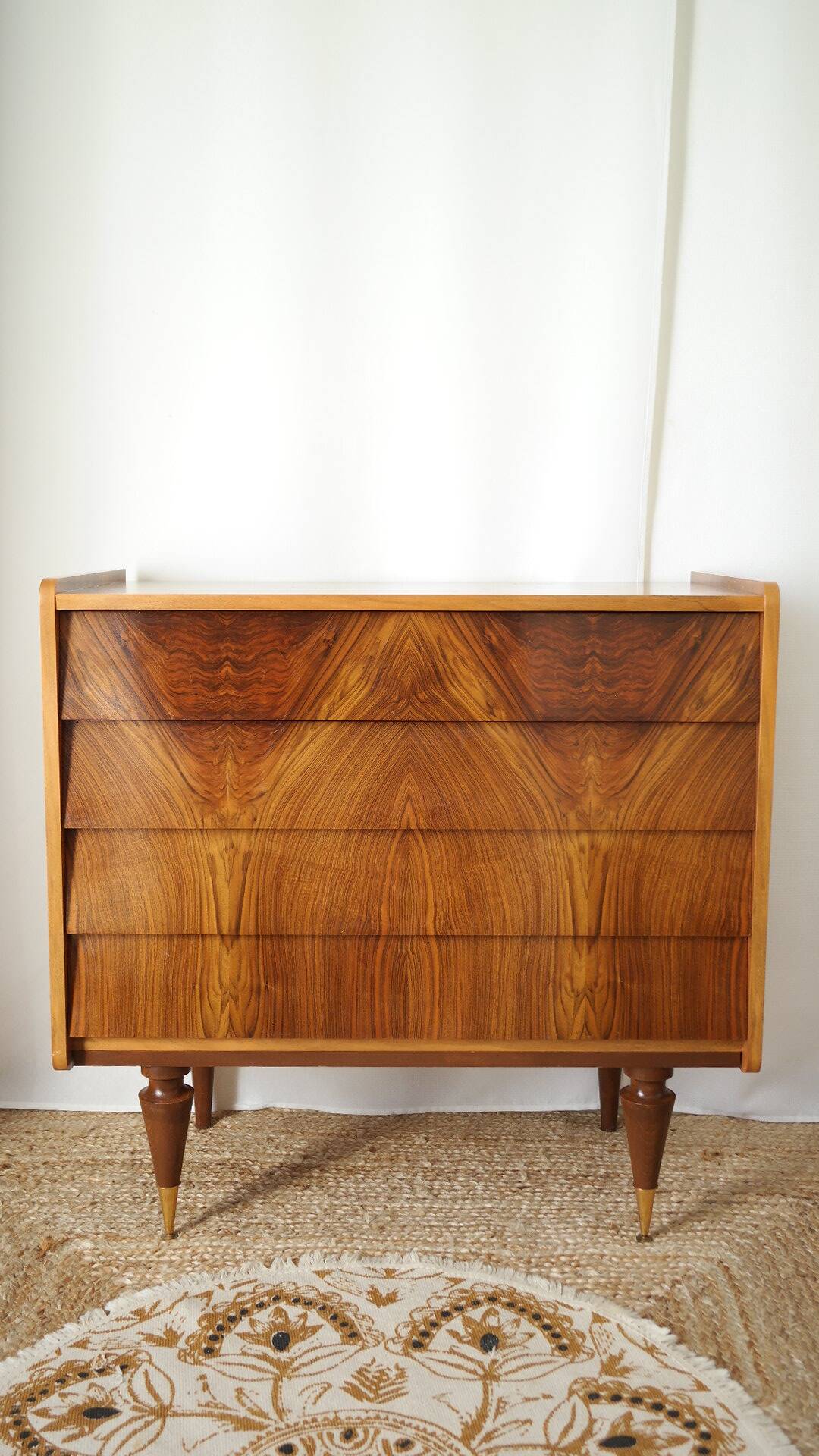 Commode en noyer vintage 50's
