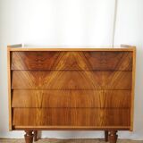 Vintage 50's walnut chest of drawers