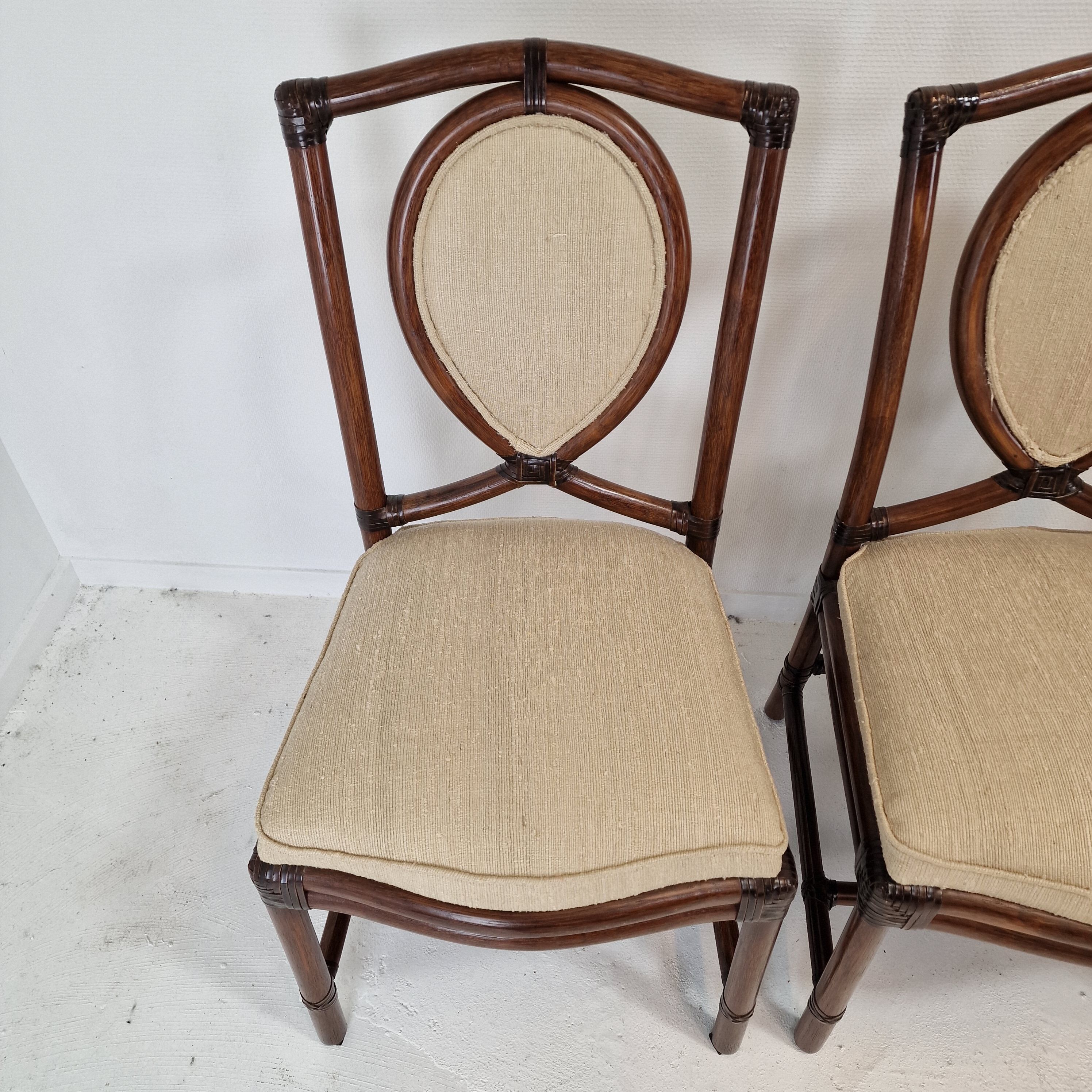Set of 6 Bamboo Dining Chairs from Gasparucci Italo, 1970s