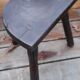 Old farmhouse stool in solid wood, brutalist & authentic, circa 1970's