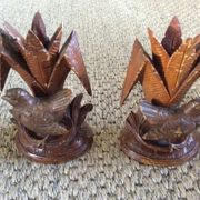 2 bougeoirs en bois