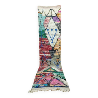 Tapis couloir berbère bohemian en laine fait main