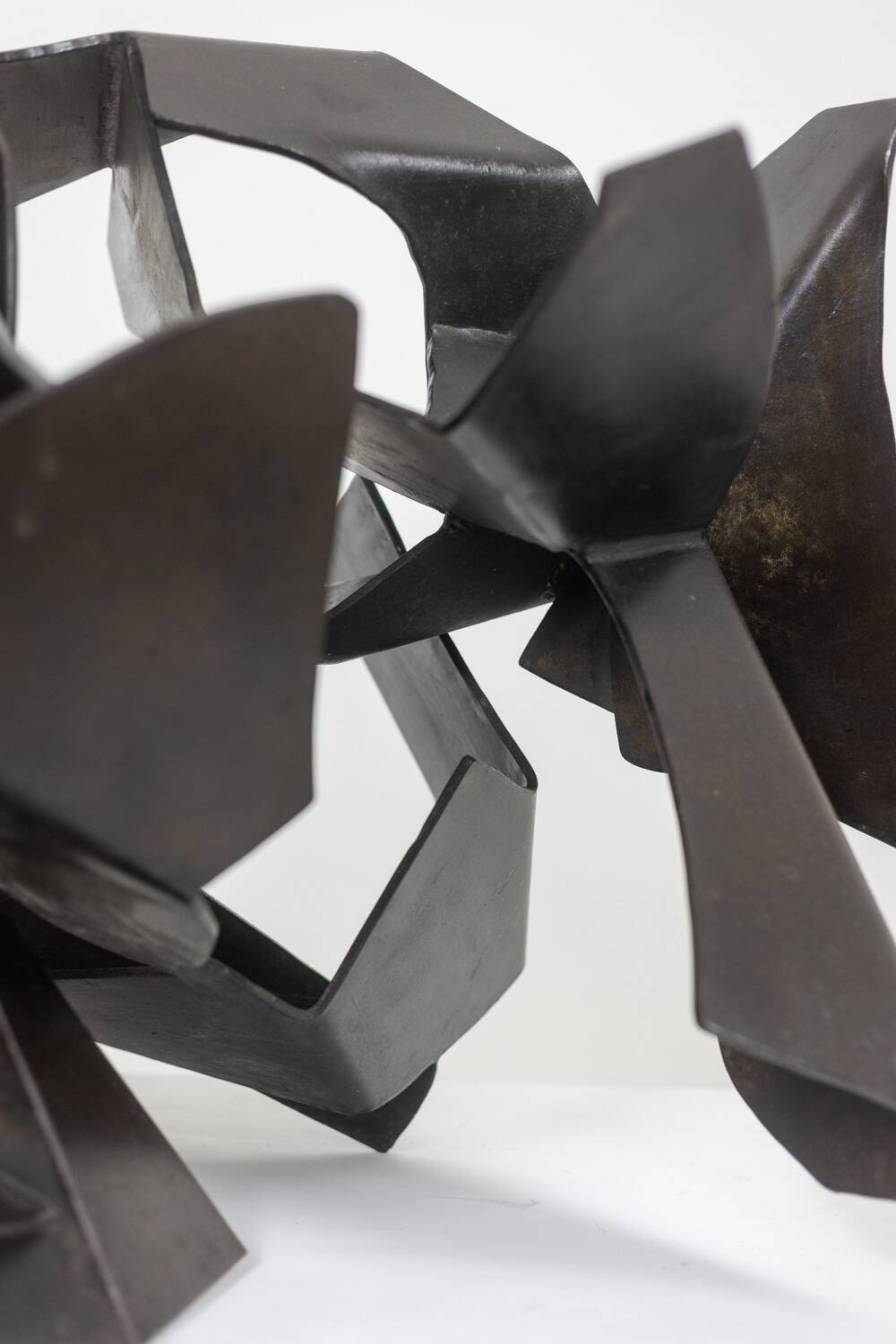 Jean Campa. Sculpture in cut patinated iron. 1980s.