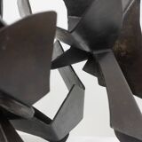 Jean Campa. Sculpture en fer patiné découpé. Années 1980.