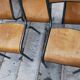 Lot five vintage school chairs