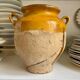 Grease pot, glazed ochre ceramic jar no. 3 - 18th century