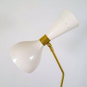 Modern Italian Table Lamp in Brass and Metal, Stilnovo Style