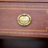Elegant console by waring & gillow ltd, in mahogany veneer.