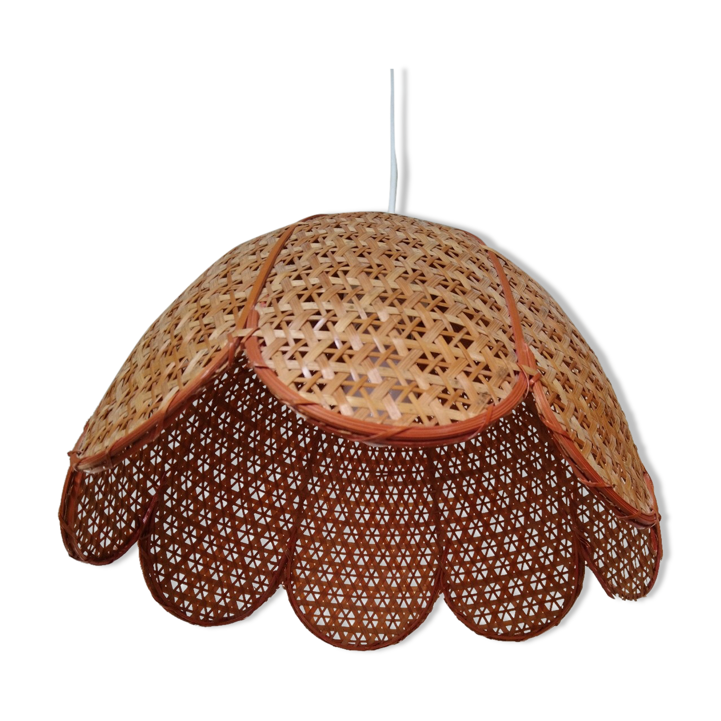 Rattan flower suspension