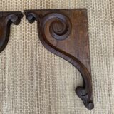 Decorative element, carved wooden wall brackets