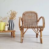 Old rattan child's armchair