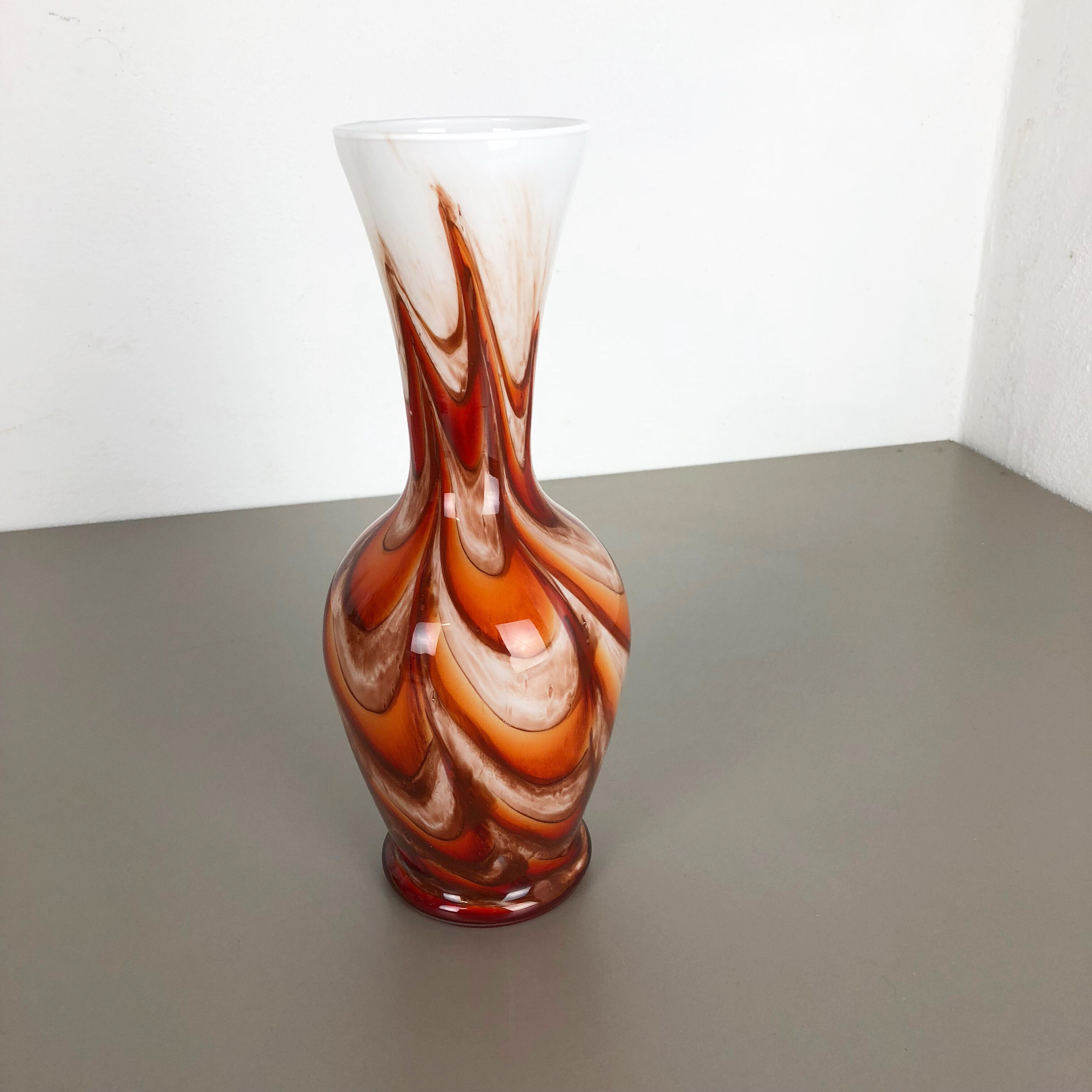 Extra Large Vintage pop art Opaline Florence Vase Design 1970s, Italy