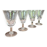 Chiseled crystal wine glasses