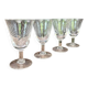 Chiseled crystal wine glasses