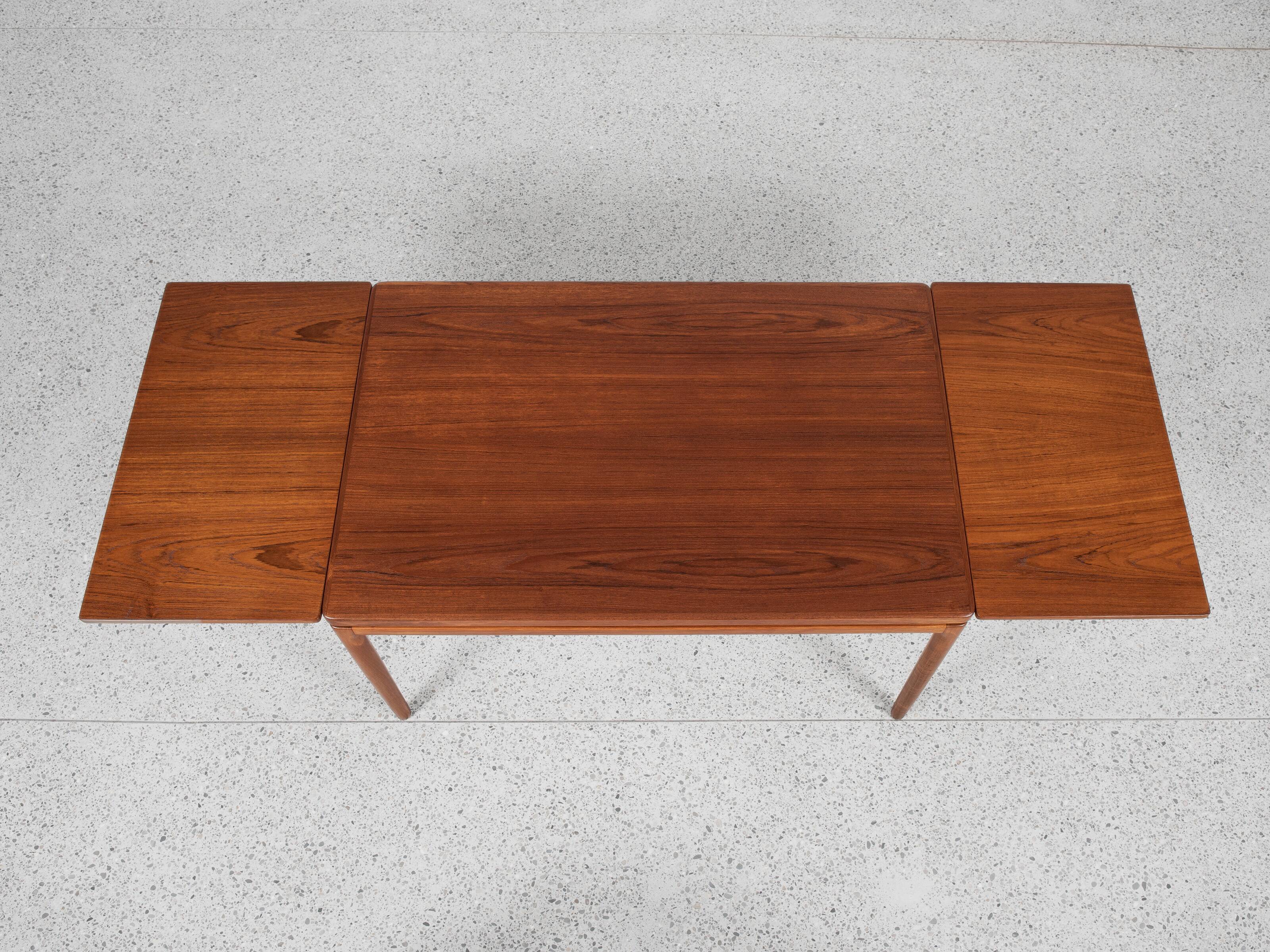 Midcentury Danish smaller dining table in teak by Christian Linneberg 1960s