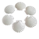 6 white Limoges porcelain shell-shaped dishes