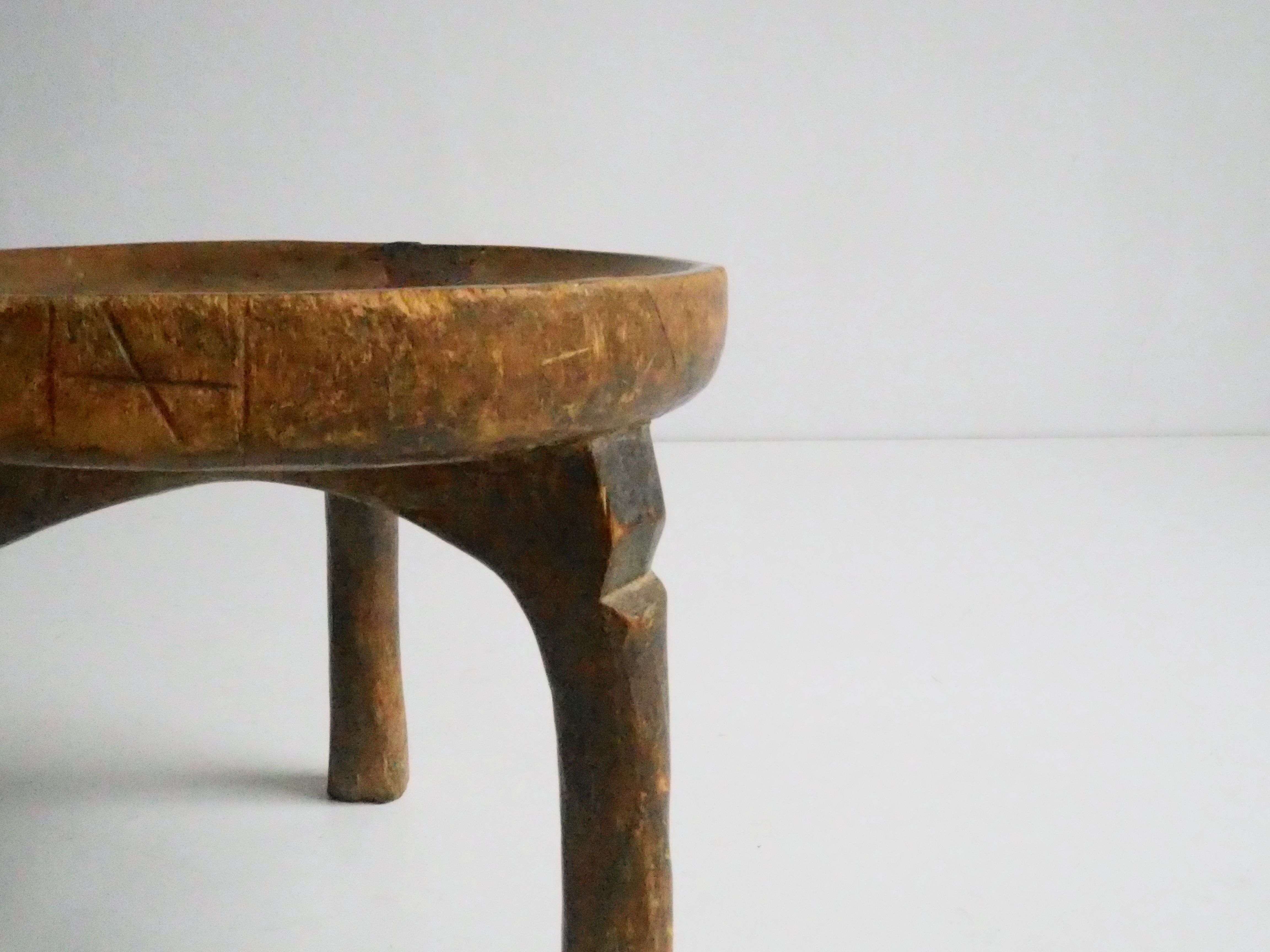 Wa-Hehe tribal carved tripod stool, Tanzania 1950s